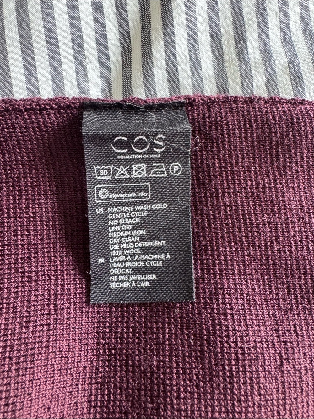 COS 100% wool Sleeveless Knit Top in Burgundy - Picture 3 of 4
